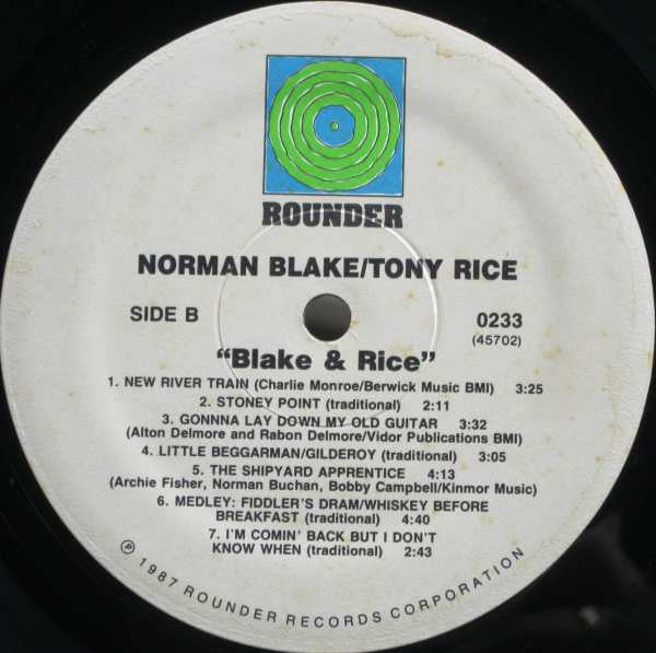 Norman Blake (2) & Tony Rice : Blake & Rice (LP, Album)