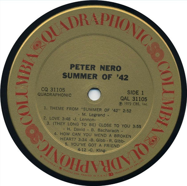 Peter Nero : Summer Of '42 (LP, Album, Quad, Pit)