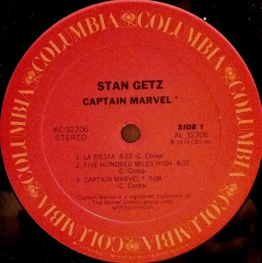 Stan Getz : Captain Marvel (LP, Album)