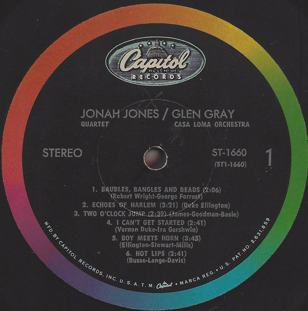 The Jonah Jones Quartet / Glen Gray & The Casa Loma Orchestra : Jonah Jones Quartet / Glen Gray Casa Loma Orchestra (LP, Album)