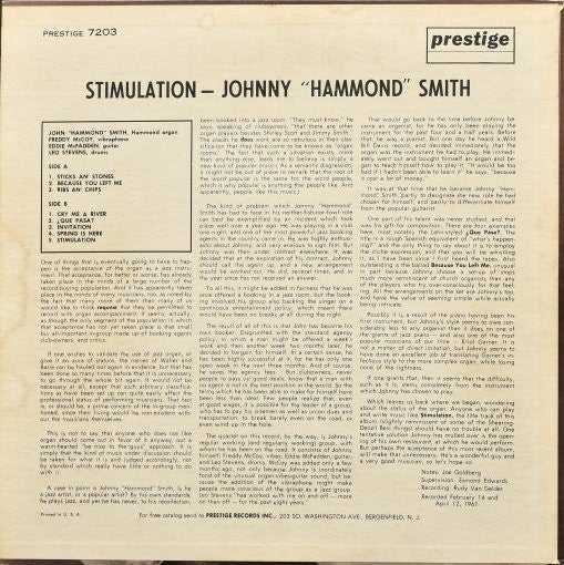 Johnny Hammond : Stimulation (LP, Album, Mono)