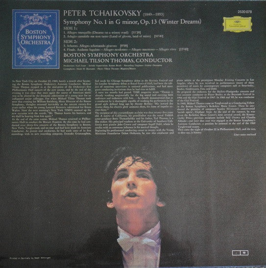 Pyotr Ilyich Tchaikovsky - Boston Symphony Orchestra, Michael Tilson Thomas : Winter Dreams (Symphony No. 1) (LP)