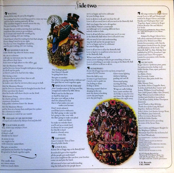 Buy Roger Glover And Guests : The Butterfly Ball And The Grasshopper's  Feast (LP