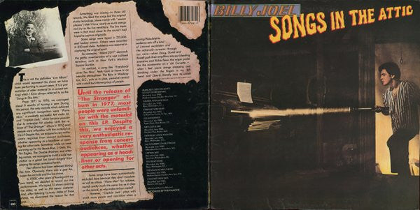 Billy Joel : Songs In The Attic (LP, Album, Pit)