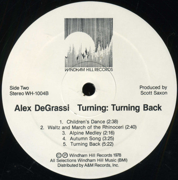 Alex De Grassi : Turning: Turning Back (LP, Album, RM, RP, RTI)