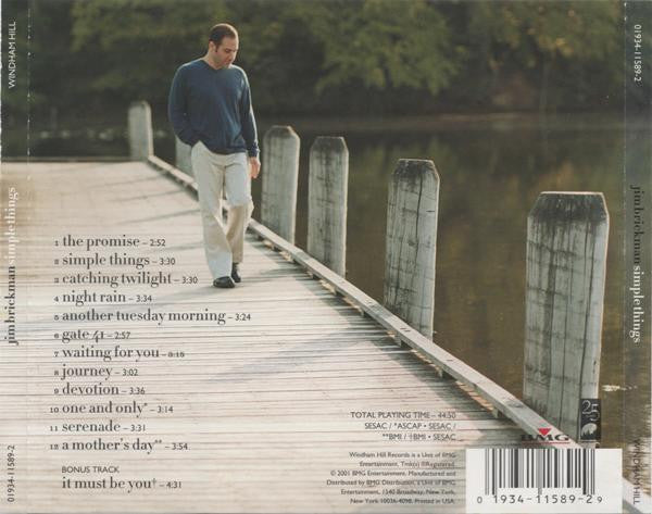 Jim Brickman : Simple Things (CD, Album)