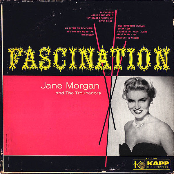 Jane Morgan With The Troubadors : Fascination (LP, Album, Mono)