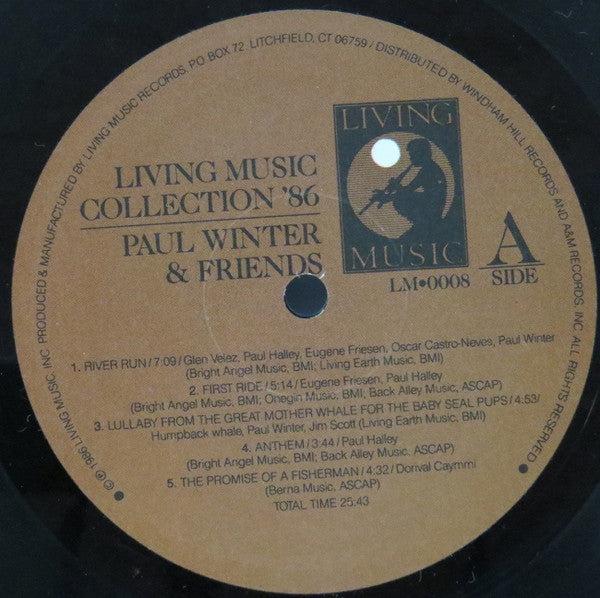 Paul Winter And Friends : Living Music Collection '86 (LP, Comp)