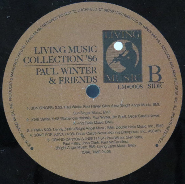 Paul Winter And Friends : Living Music Collection '86 (LP, Comp)