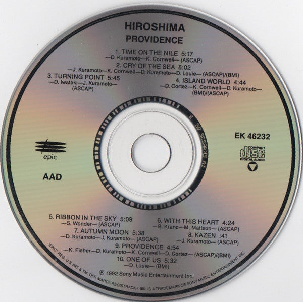 Hiroshima (3) : Providence (CD, Album)