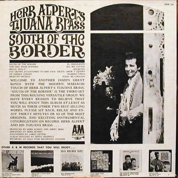 Herb Alpert & The Tijuana Brass : South Of The Border (LP, Album, Mono)