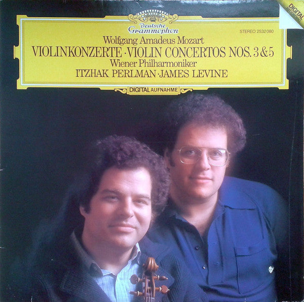 Wolfgang Amadeus Mozart • Wiener Philharmoniker • Itzhak Perlman • James Levine (2) : Violinkonzerte - Violin Concertos Nos. 3 & 5 (LP)