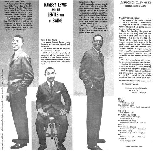 The Ramsey Lewis Trio : Ramsey Lewis And His Gentlemen Of Swing (LP, Album, Gre)