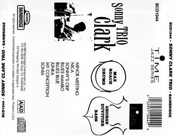 Sonny Clark Trio : Sonny Clark Trio (CD, Album, RE)