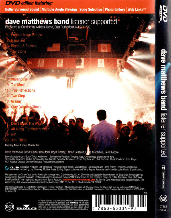 Dave Matthews Band : Listener Supported (DVD-V, NTSC)