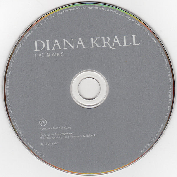 Diana Krall : Live In Paris (CD, Album, UML)