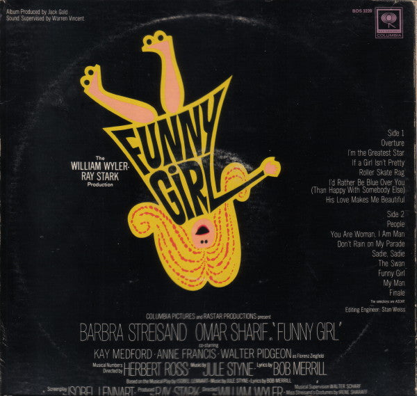 Jule Styne : Funny Girl (The Original Sound Track Recording) (LP, Album, RE, Gat)