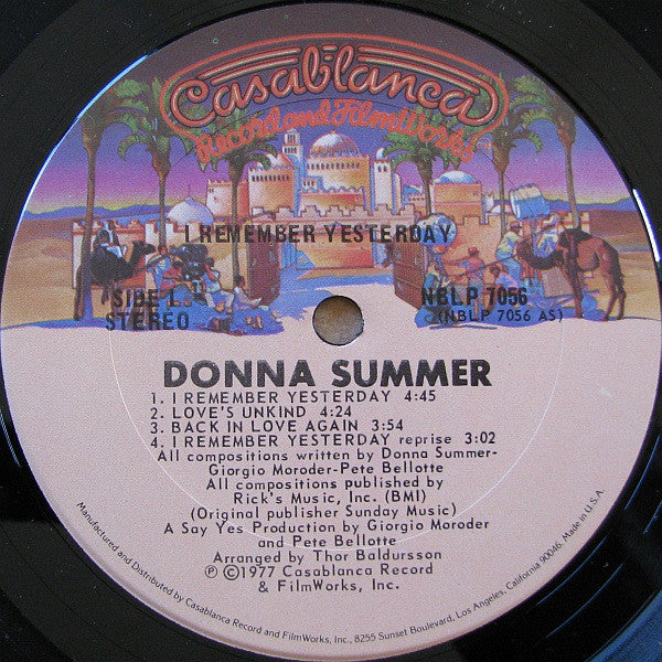 Donna Summer : I Remember Yesterday (LP, Album, Pit)