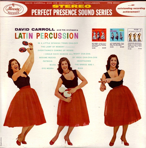 David Carroll & His Orchestra : Latin Percussion (LP, Album, Gat)