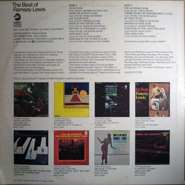 Ramsey Lewis : The Best Of Ramsey Lewis (LP, Comp)