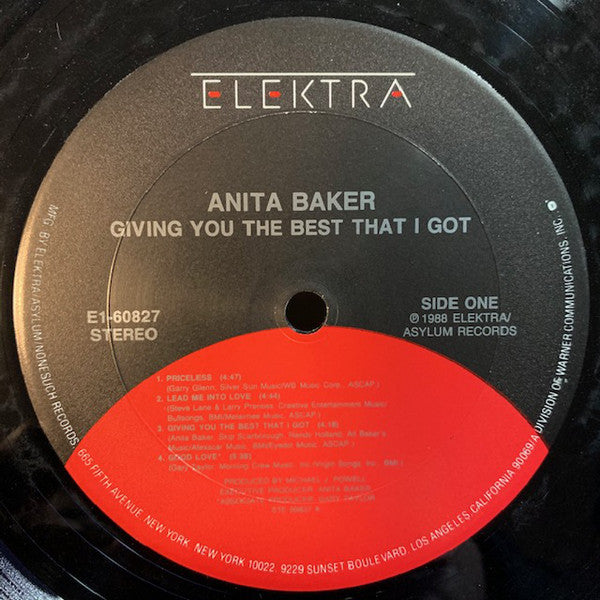 Anita Baker : Giving You The Best That I Got (LP, Album, Club)