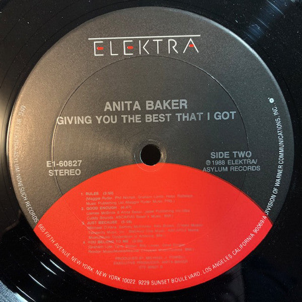 Anita Baker : Giving You The Best That I Got (LP, Album, Club)