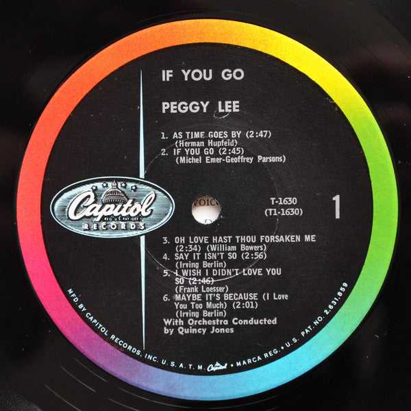 Peggy Lee : If You Go (LP, Album, Mono)