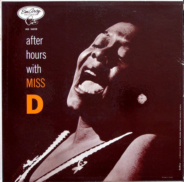 Dinah Washington : After Hours With Miss "D" (LP, Album, Mono, RP)