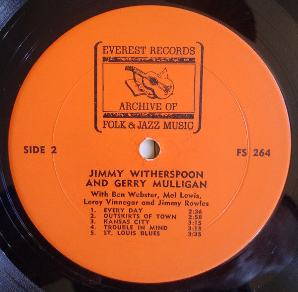 Jimmy Witherspoon & Gerry Mulligan : Jimmy Witherspoon & Gerry Mulligan (LP, Album, RE)