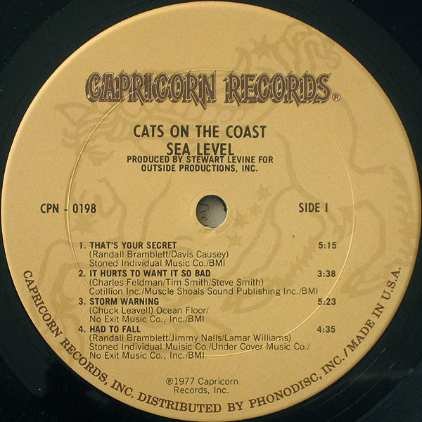 Sea Level : Cats On The Coast (LP, Album)