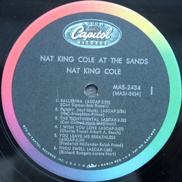 Nat King Cole : At The Sands (LP, Album, Mono, Gat)