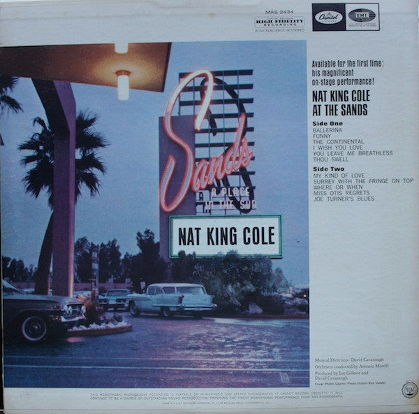 Nat King Cole : At The Sands (LP, Album, Mono, Gat)