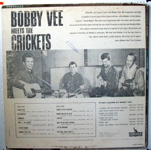 Bobby Vee and The Crickets (2) : Bobby Vee Meets The Crickets (LP, Mono)