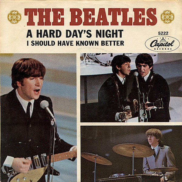 The Beatles : A Hard Day's Night (7", Single, Scr)