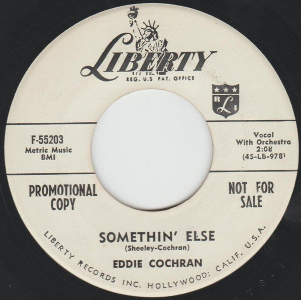 Eddie Cochran : Somethin' Else / Boll Weevil Song (7", Single, Promo)