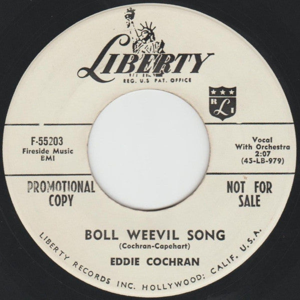 Eddie Cochran : Somethin' Else / Boll Weevil Song (7", Single, Promo)