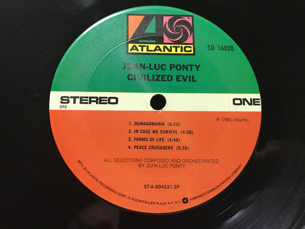 Jean-Luc Ponty : Civilized Evil (LP, Album, Club)