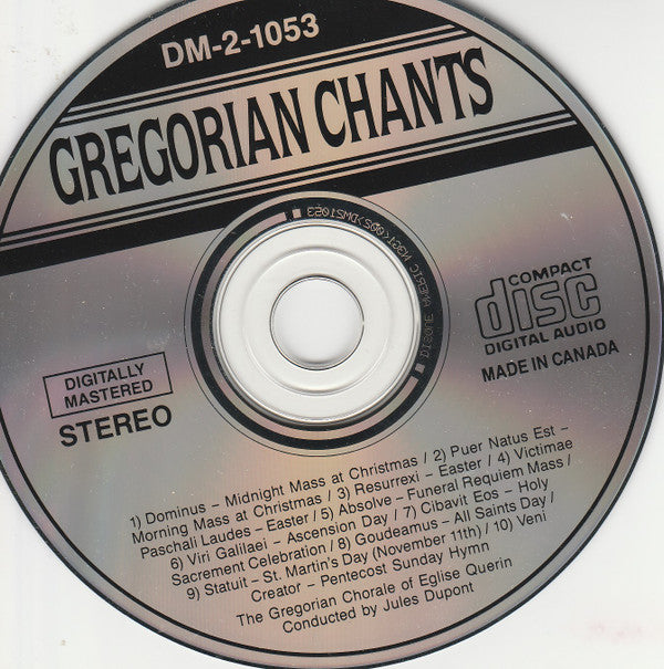 The Gregorian Chorale Of Eglise Querin : Gregorian Chants (CD)