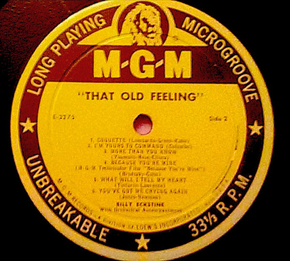 Billy Eckstine : That Old Feeling (LP, Album, Mono)