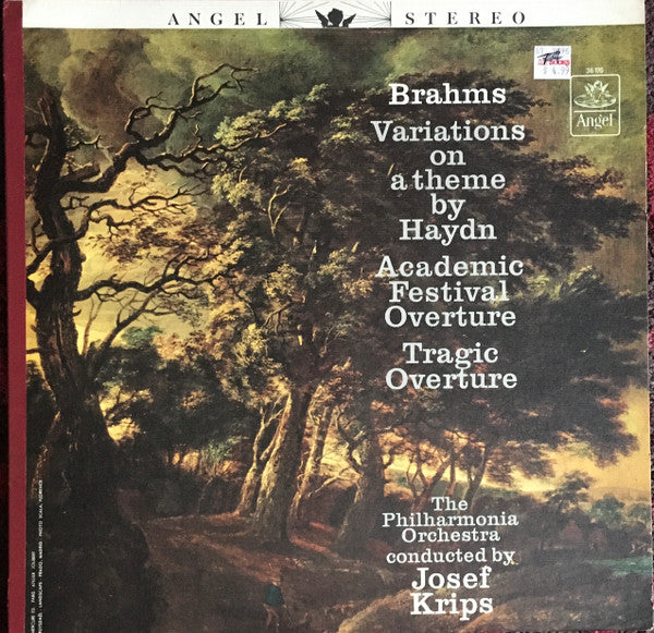 Johannes Brahms, Philharmonia Orchestra, Josef Krips : Variations On A Theme By Haydn / Academic Festival Overture / Tragic Overture (LP)