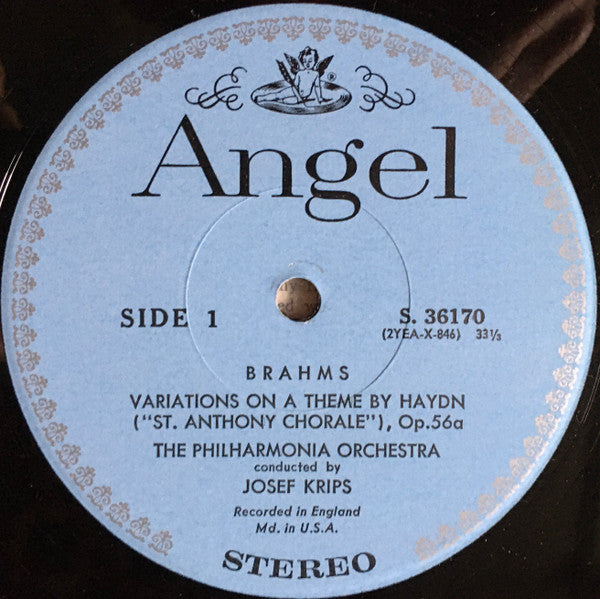 Johannes Brahms, Philharmonia Orchestra, Josef Krips : Variations On A Theme By Haydn / Academic Festival Overture / Tragic Overture (LP)