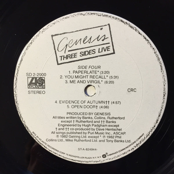 Genesis : Three Sides Live (2xLP, Album, Club)