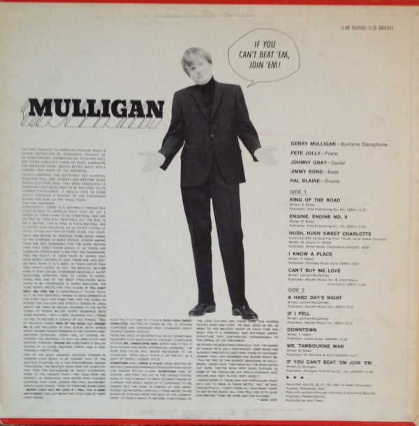 Gerry Mulligan : If You Can't Beat 'Em, Join 'Em! (LP, Album, RE)