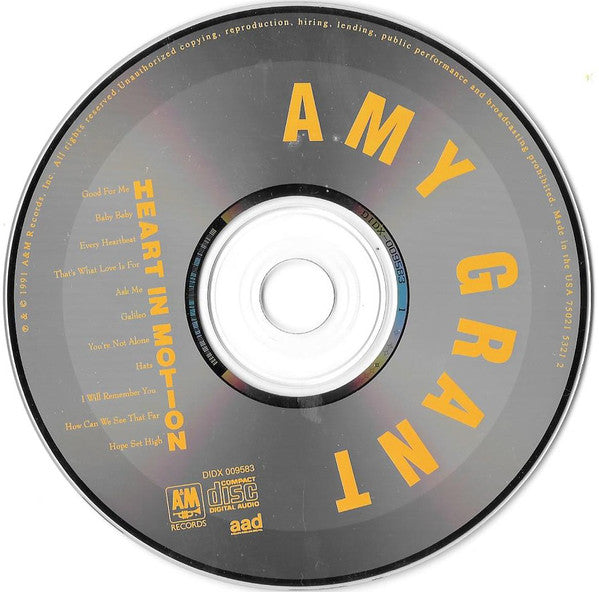 Amy Grant : Heart In Motion (CD, Album)