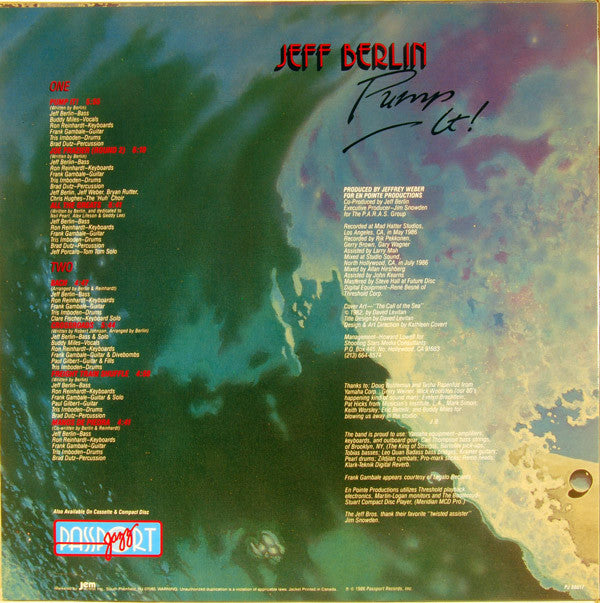 Jeff Berlin : Pump It! (LP, Album)