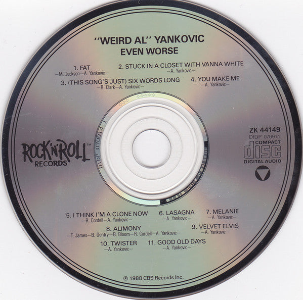 "Weird Al" Yankovic : Even Worse (CD, Album)