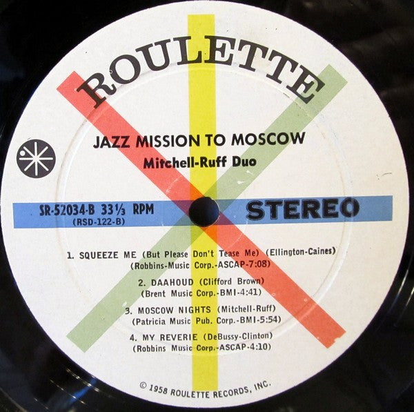 The Mitchell-Ruff Duo : Jazz Mission To Moscow (LP, Album)