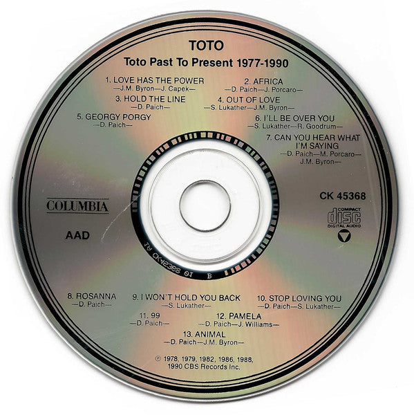 Toto : Past To Present 1977-1990 (CD, Comp, Col)