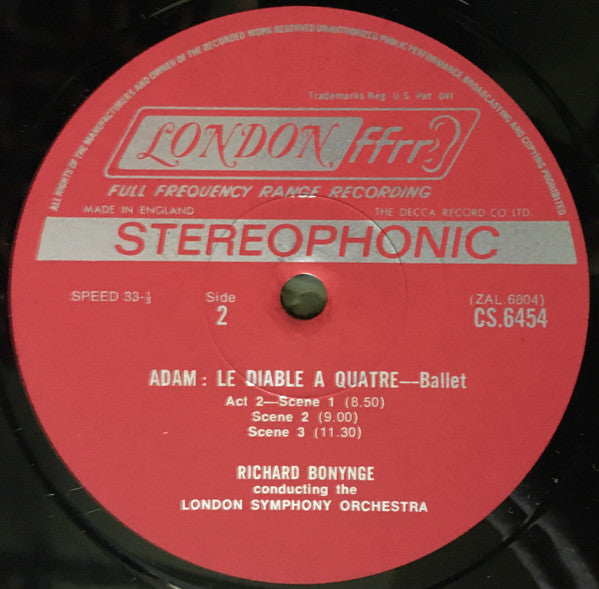 Adolphe C. Adam ,  The London Symphony Orchestra Conducted By Richard Bonynge : Le Diable A Quatre (LP, Album + Box)