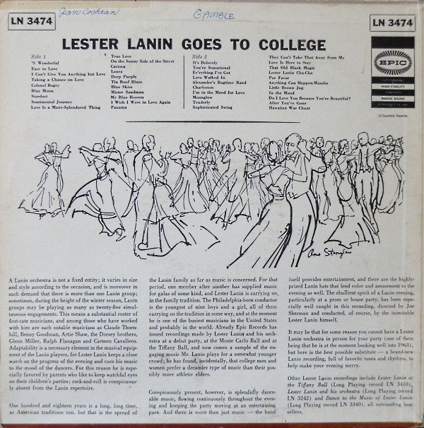 Lester Lanin And His Orchestra : Goes To College (LP, Album)